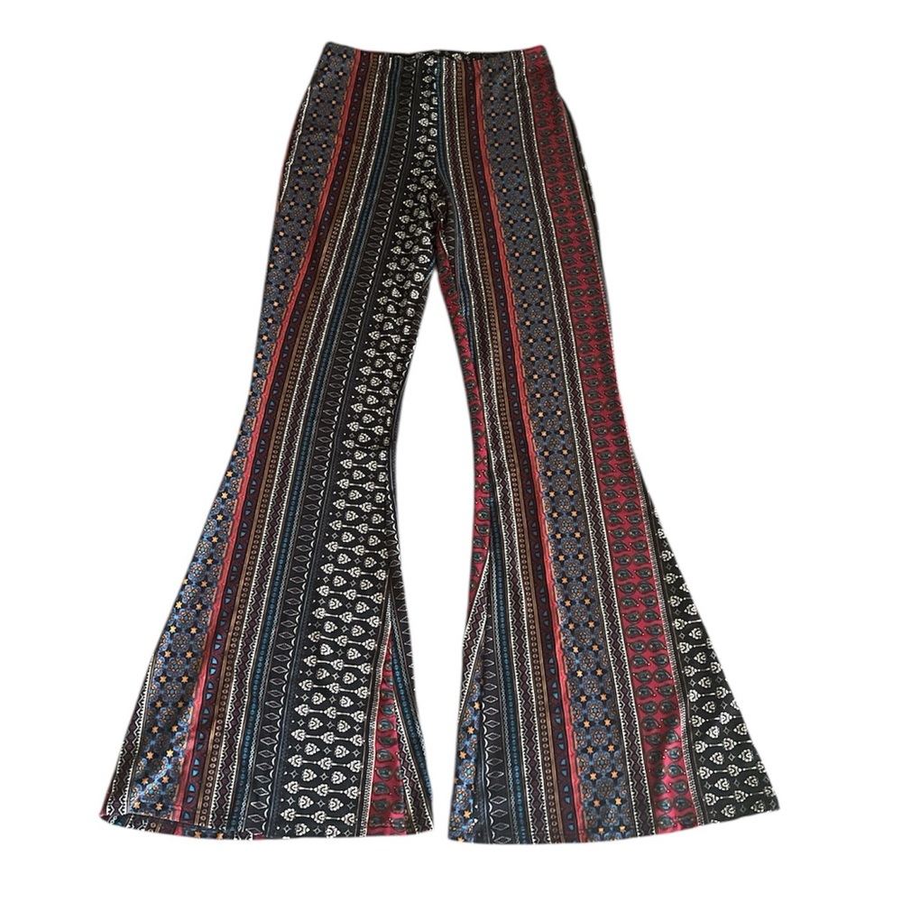 LA Gypsy women’s high waist boho flare legging/pants